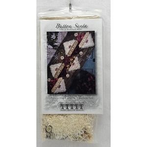 Button Santa Table Runner 22x56 Accessory Kit Incl UNCUT